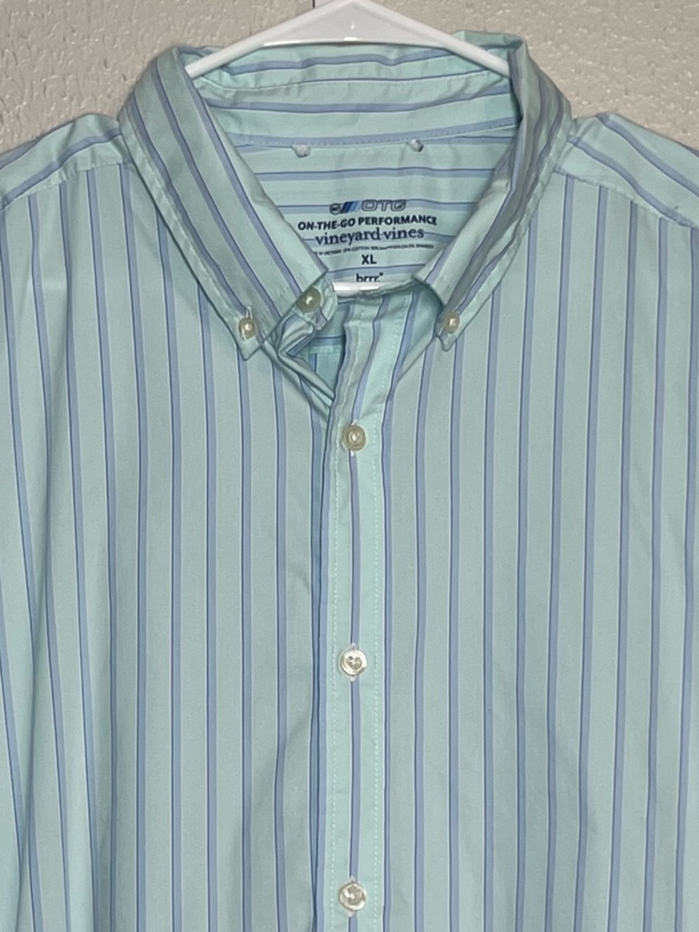Vineyard Vines Button Up Shirt Mens XL On The Go Brrr Performance OTG Striped